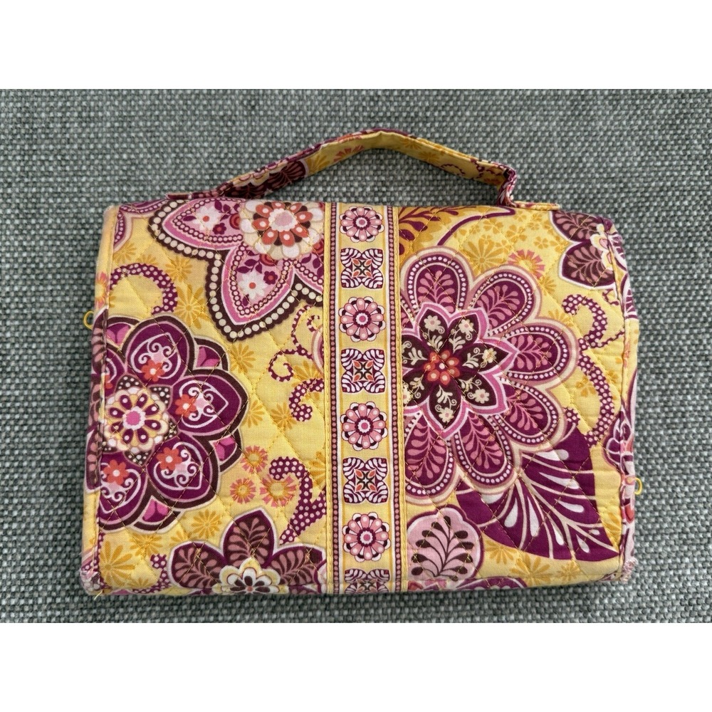 Vera Bradley Jewelry Trifold Hanging Travel Toiletry Organizer Book Bali Gold - Picture 10 of 12